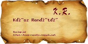 Kósz Renátó névjegykártya